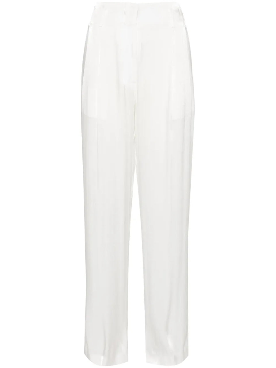 wide-leg satin trousers