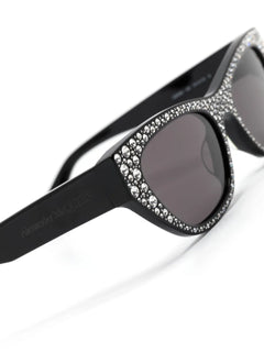 rhinestone-embellished cat-eye sunglasses