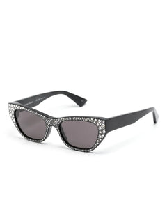 rhinestone-embellished cat-eye sunglasses