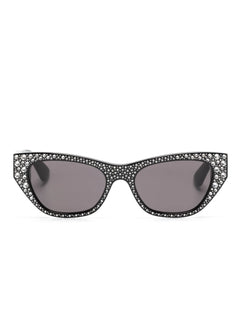 rhinestone-embellished cat-eye sunglasses