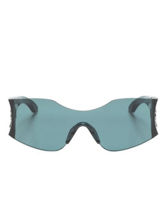 Hourglass shield-frame sunglasses