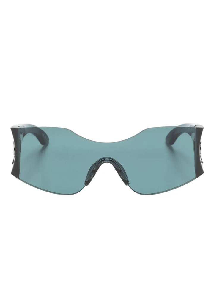 Hourglass shield-frame sunglasses