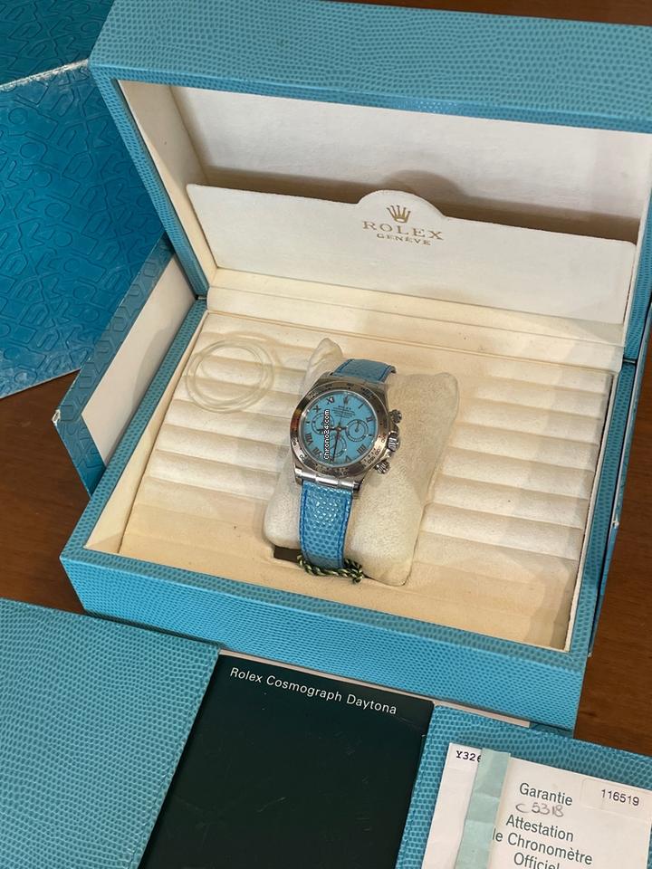 Rolex | Daytona | 116519 | White gold | 40 mm | Leather | Blue | Automatic