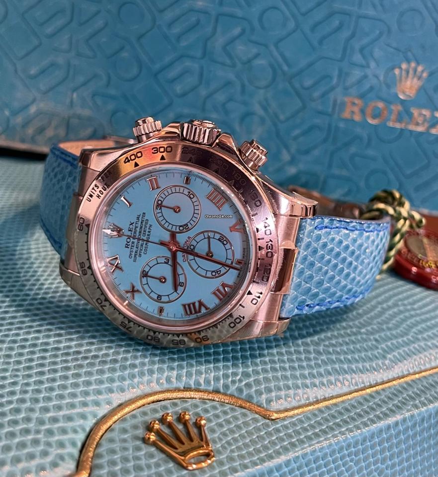Rolex | Daytona | 116519 | White gold | 40 mm | Leather | Blue | Automatic