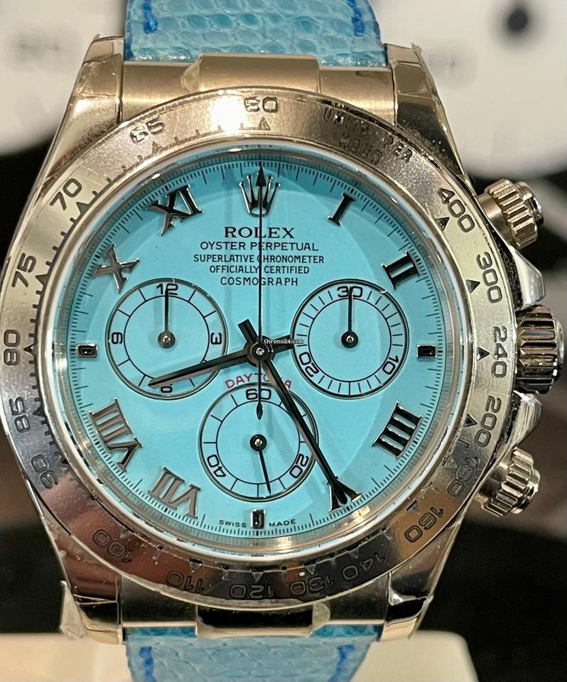 Rolex | Daytona | 116519 | White gold | 40 mm | Leather | Blue | Automatic