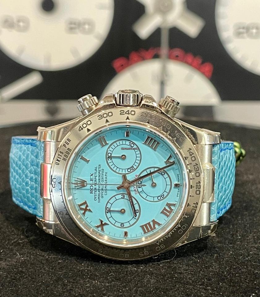 Rolex | Daytona | 116519 | White gold | 40 mm | Leather | Blue | Automatic