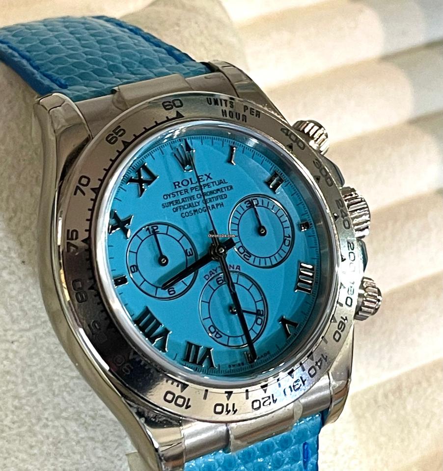 Rolex | Daytona | 116519 | White gold | 40 mm | Leather | Blue | Automatic