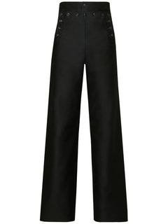 wide-leg satin trousers