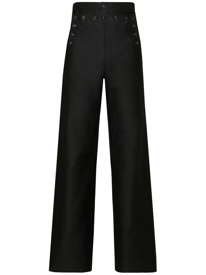 wide-leg satin trousers