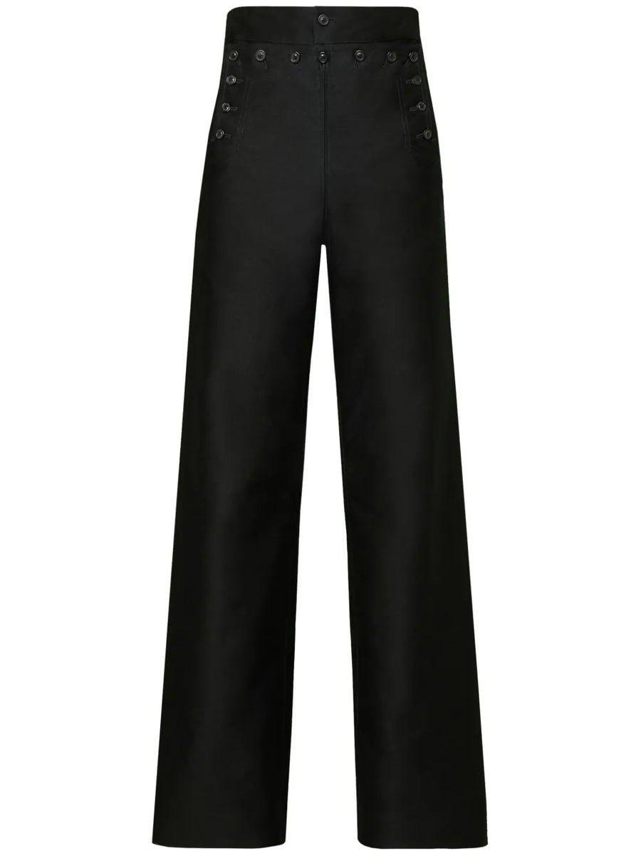 wide-leg satin trousers