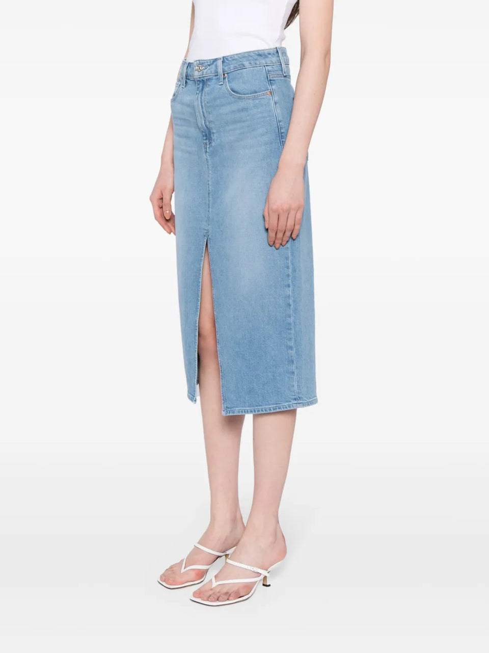 Angela denim midi skirt