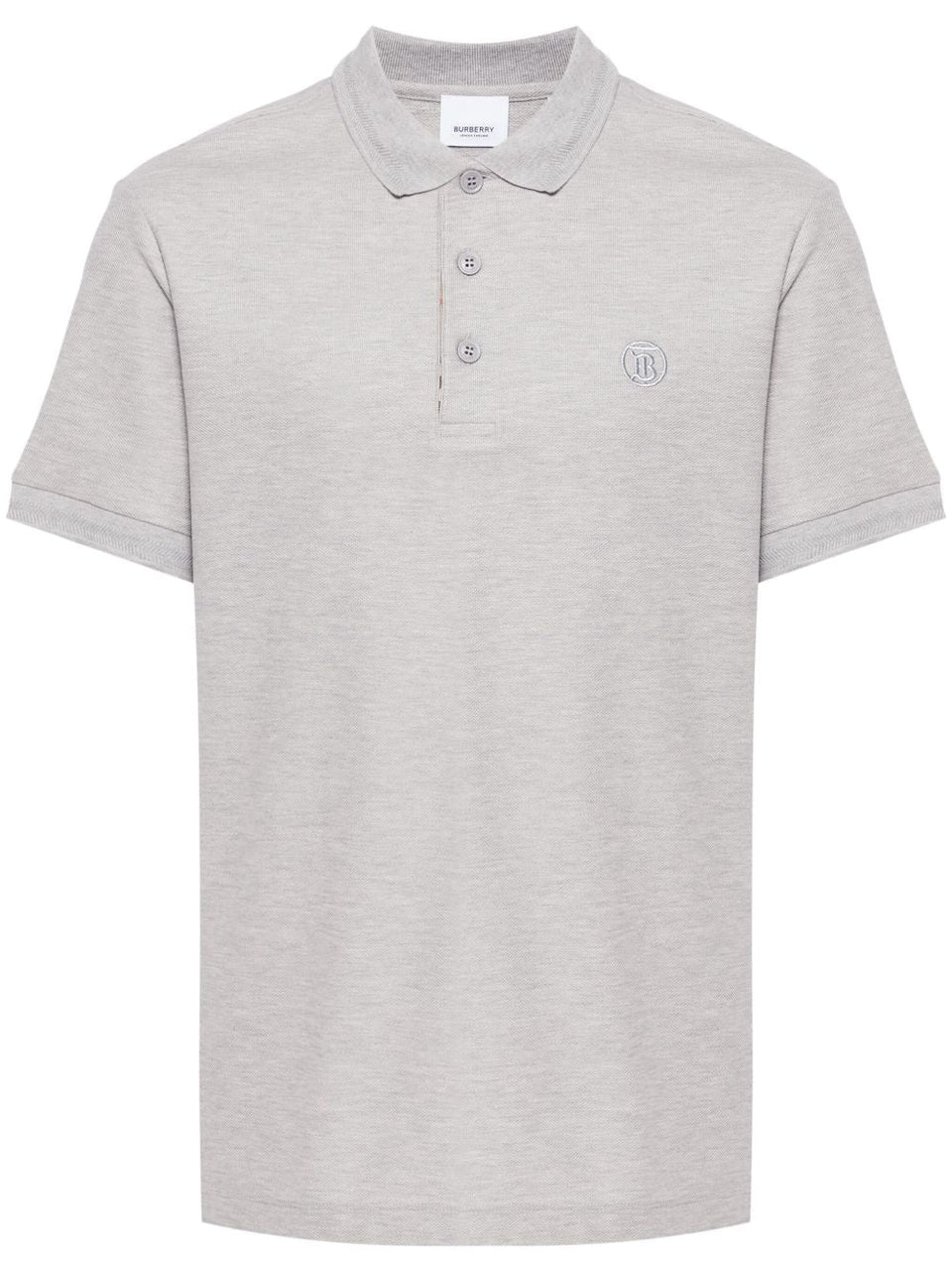 Burberry logo-embroidered cotton polo shirt