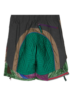 colour-block layered shorts