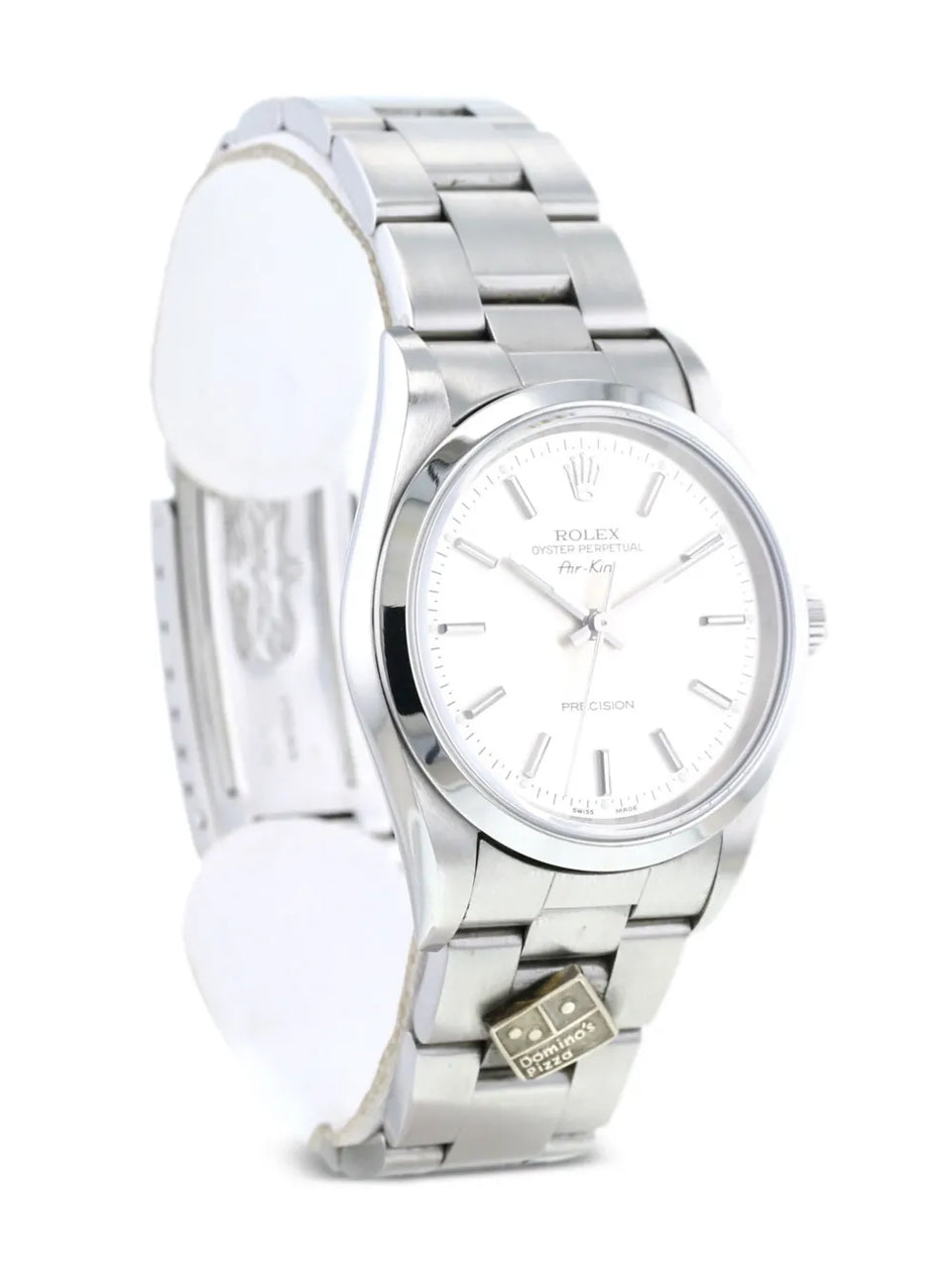 2005 pre-owned Rolex Air King Domino's - 34 mm