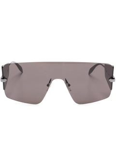 oversize shield-frame sunglasses
