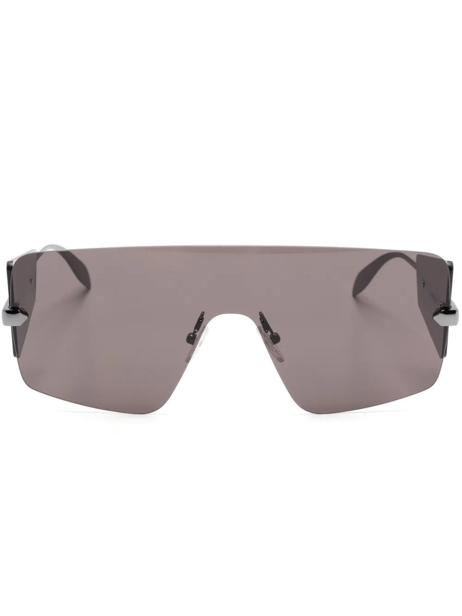 oversize shield-frame sunglasses