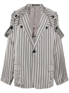 epaulette-detail pinstripe blazer