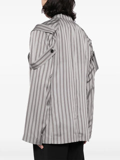 epaulette-detail pinstripe blazer