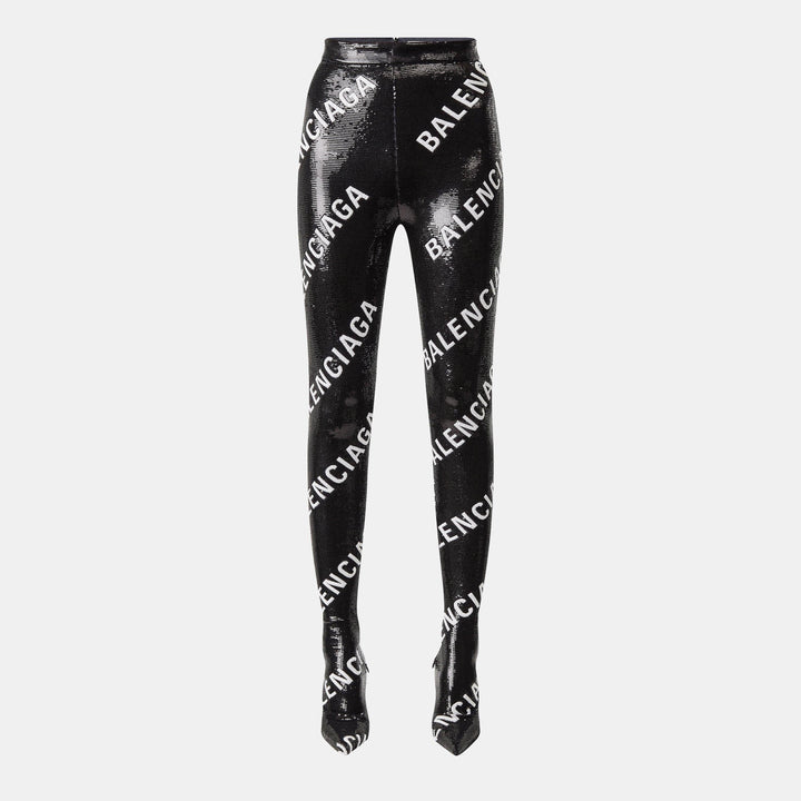 Sequinned Sock Boot Leggings