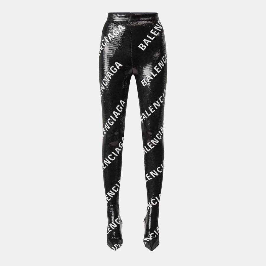 Sequinned Sock Boot Leggings