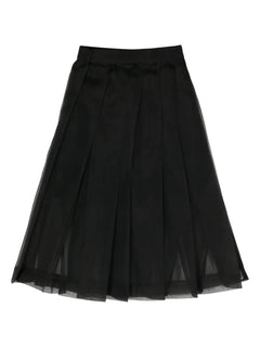 pleated A-line skirt