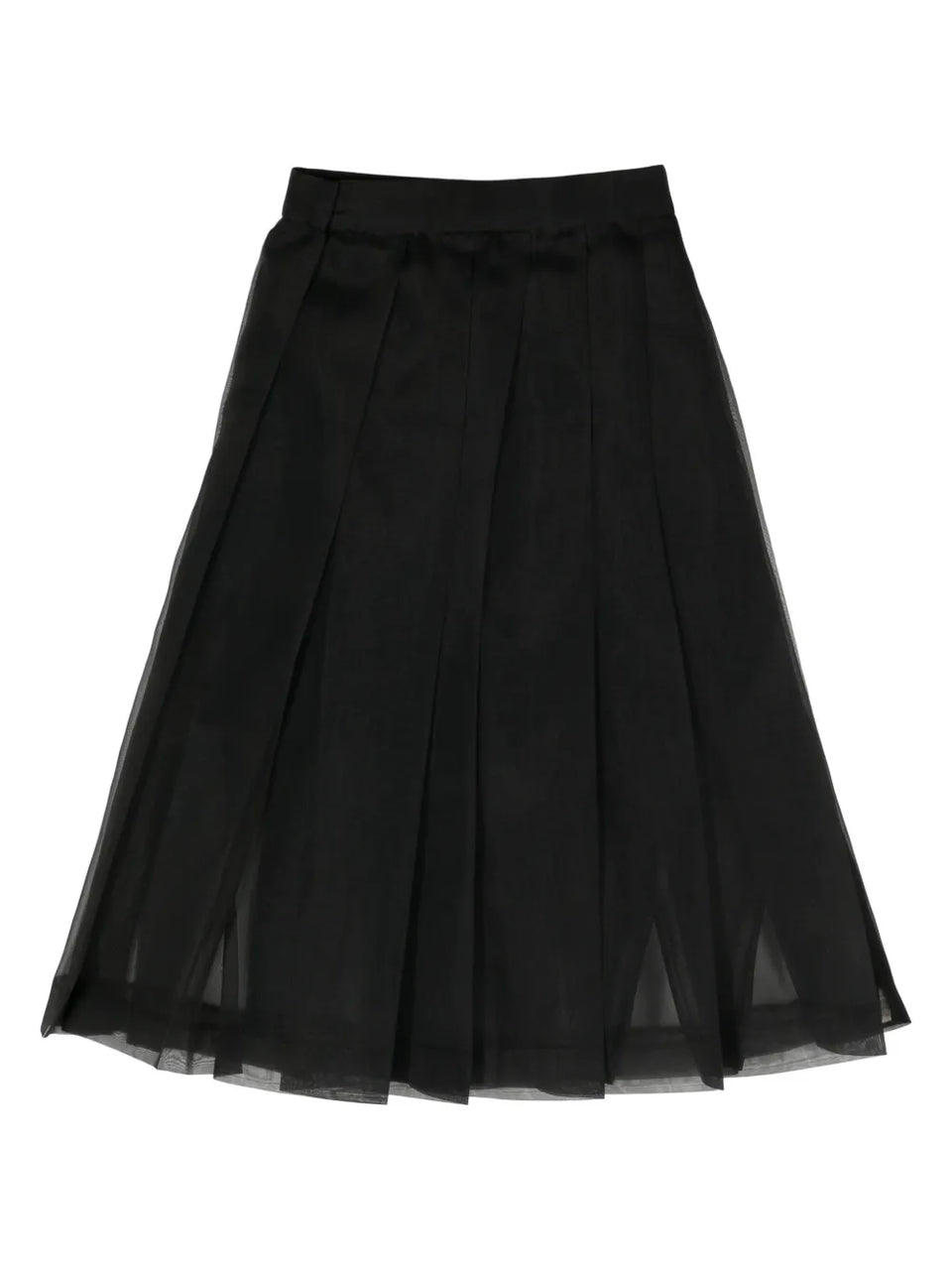 pleated A-line skirt