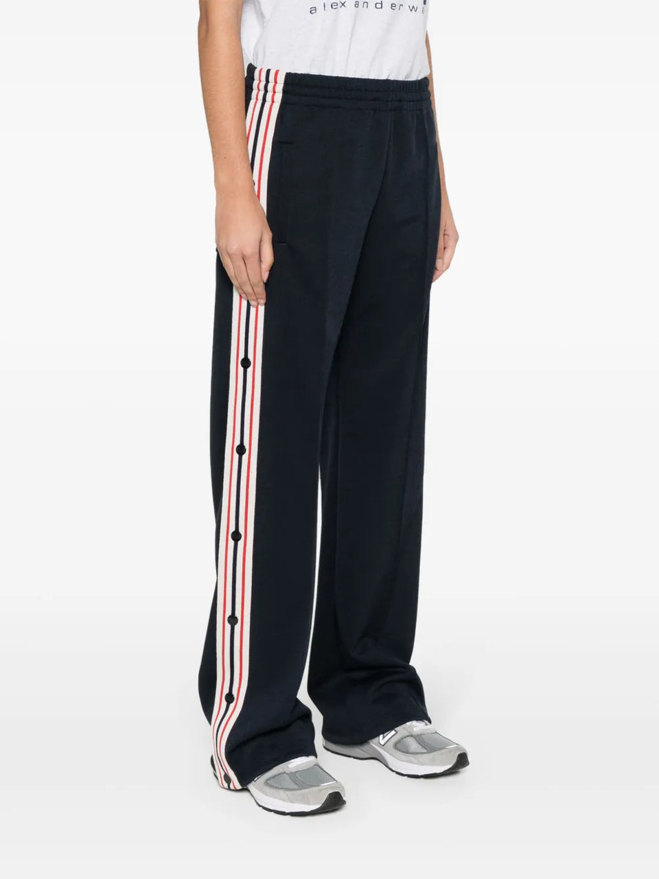 striped track pants