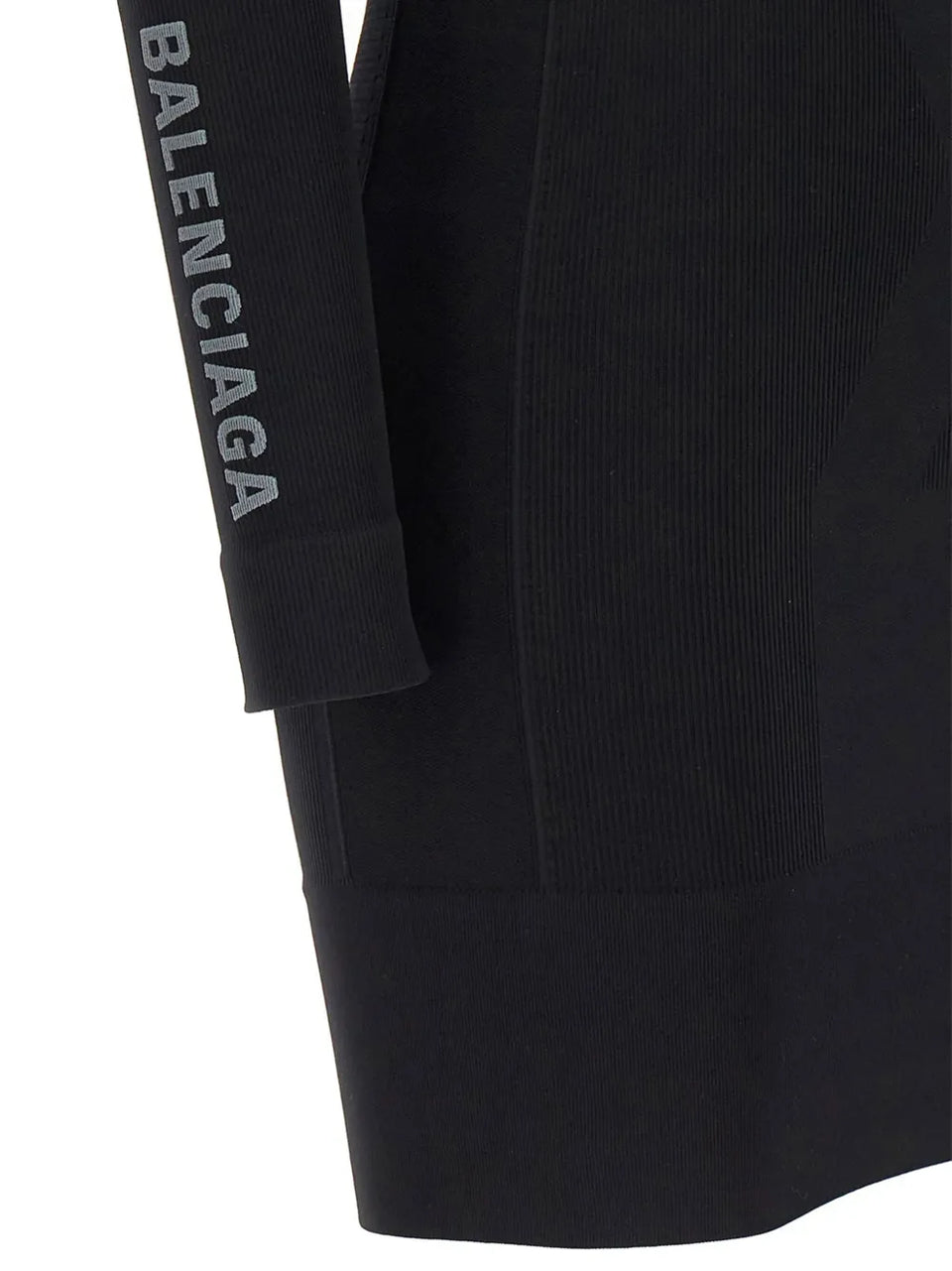 long-sleeved ribbed minidress