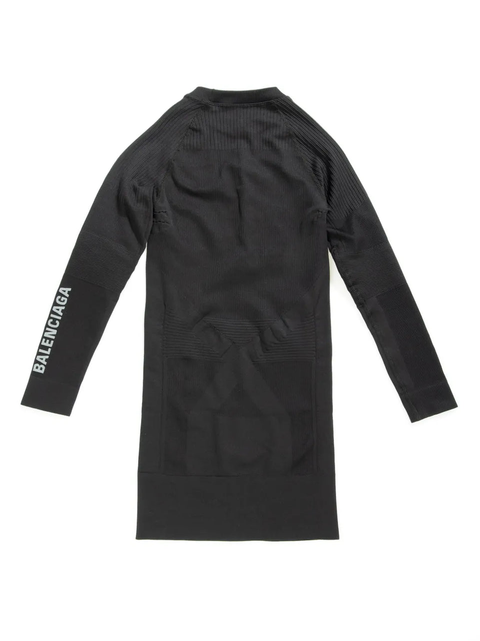 long-sleeved ribbed minidress