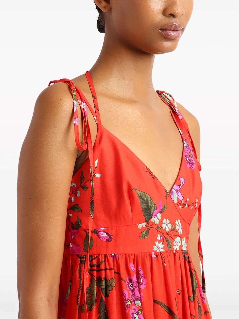 floral-print tiered dress