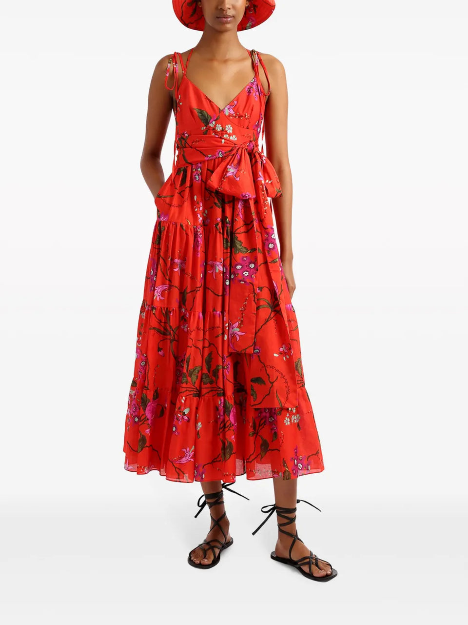 floral-print tiered dress