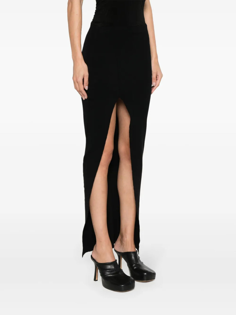 knitted midi skirt