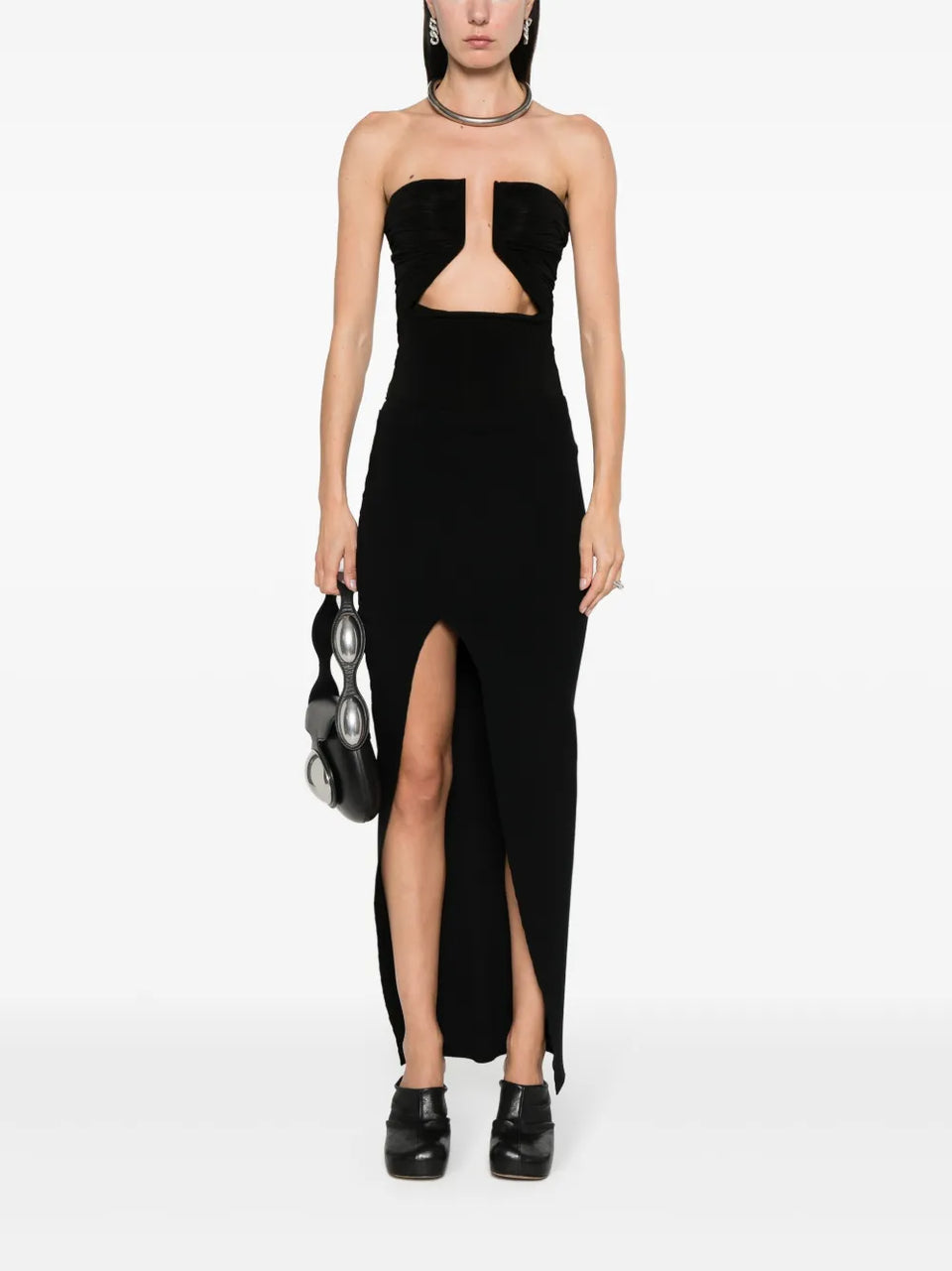 knitted midi skirt