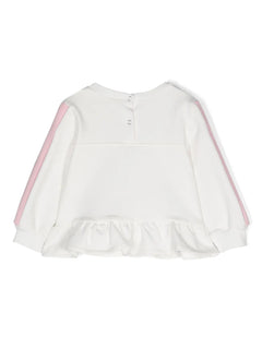teddy bear-print cotton sweatshirt