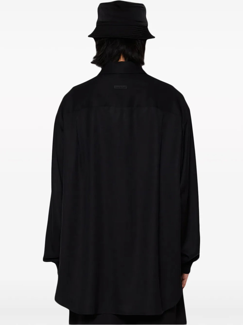 layered drop-shoulder shirt