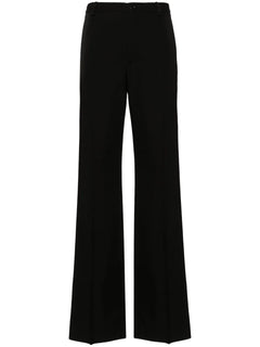 straight-leg tailored wool trousers