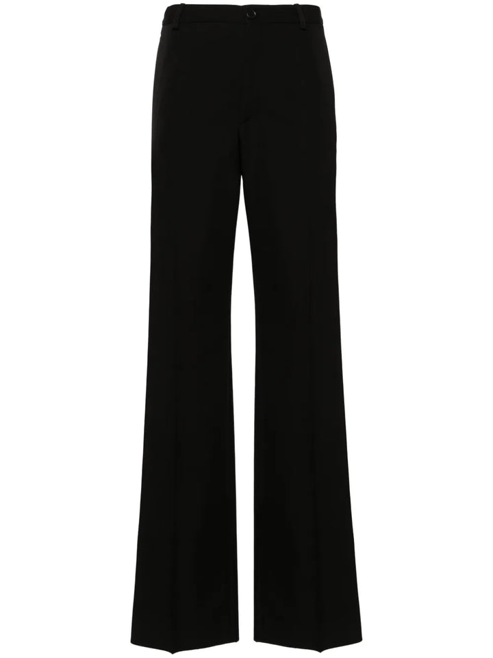 straight-leg tailored wool trousers