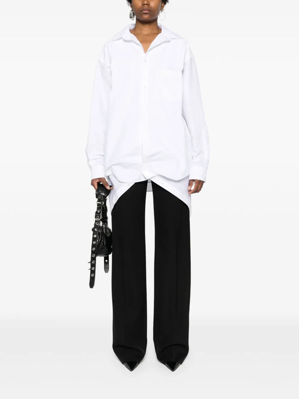 straight-leg tailored wool trousers