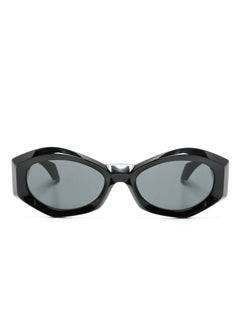 Medusa plaque irregular-frame sunglasses