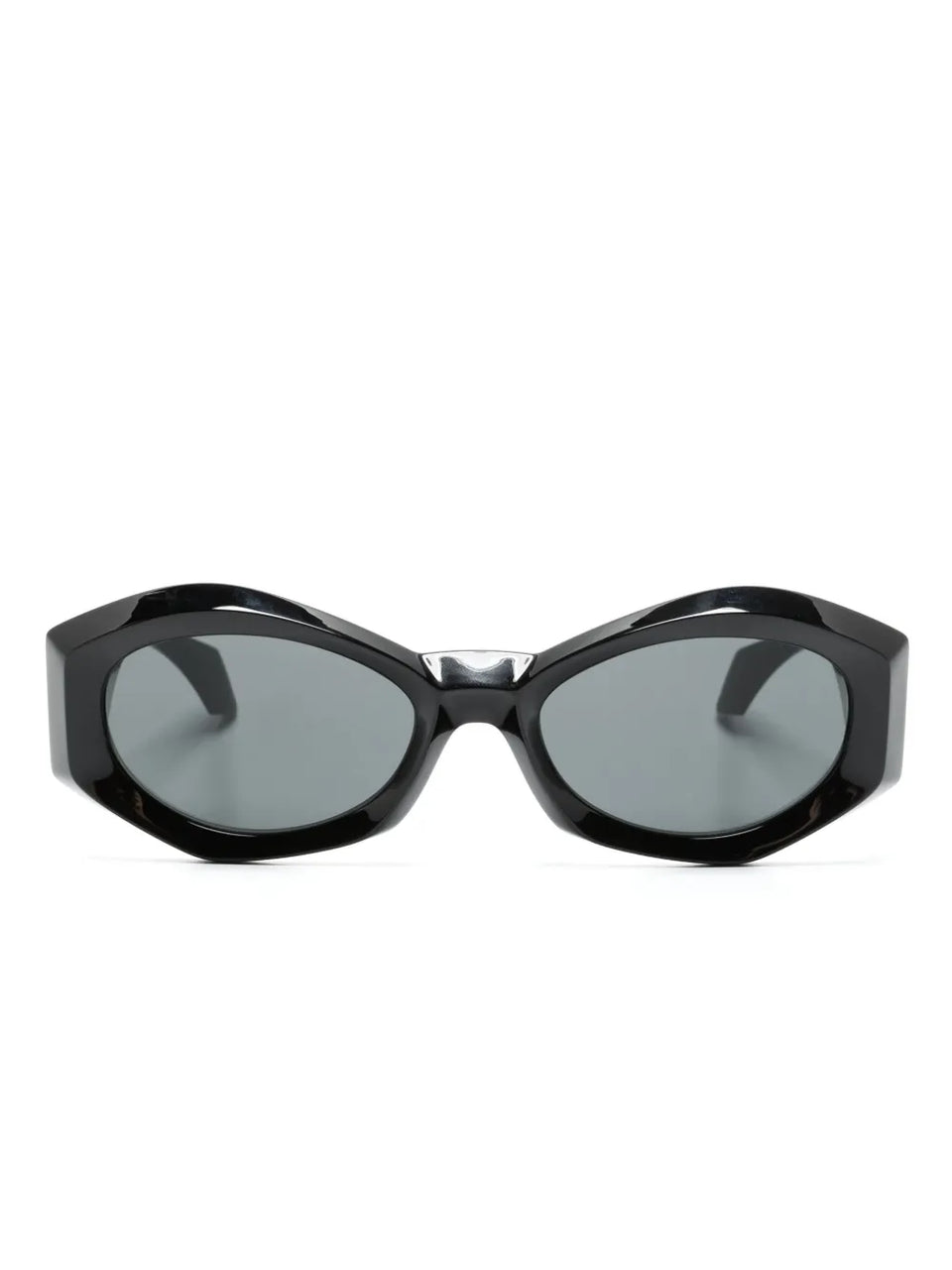 Medusa plaque irregular-frame sunglasses