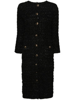 tweed button-up dress