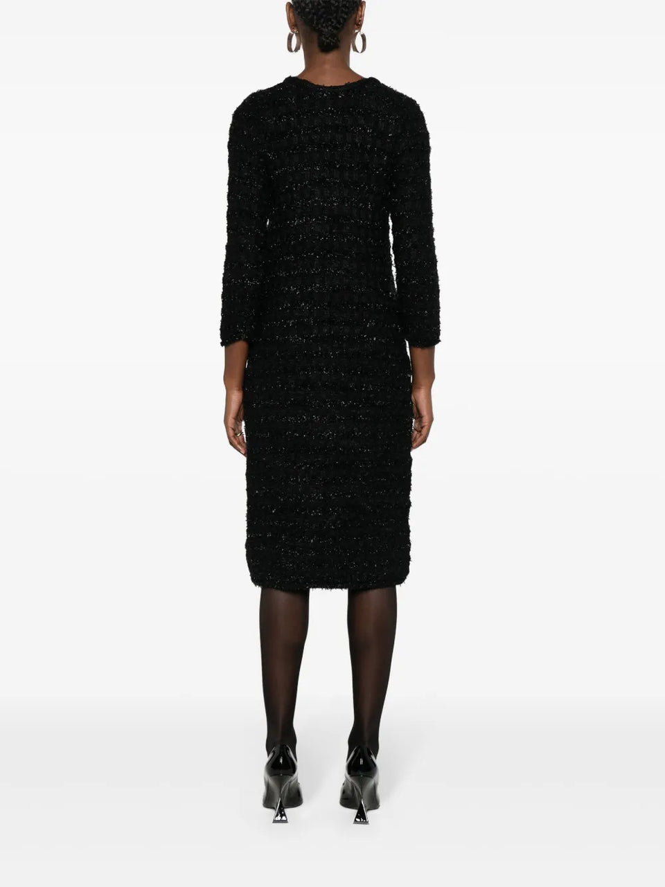 tweed button-up dress