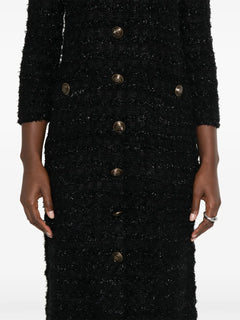 tweed button-up dress