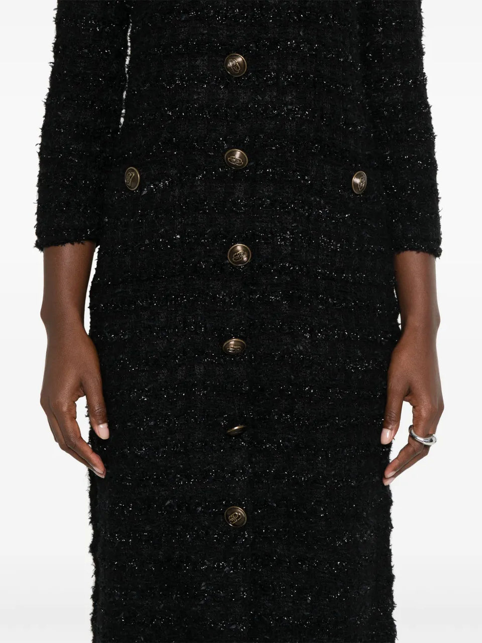tweed button-up dress
