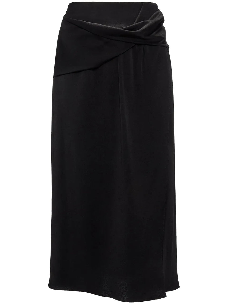 draped midi skirt