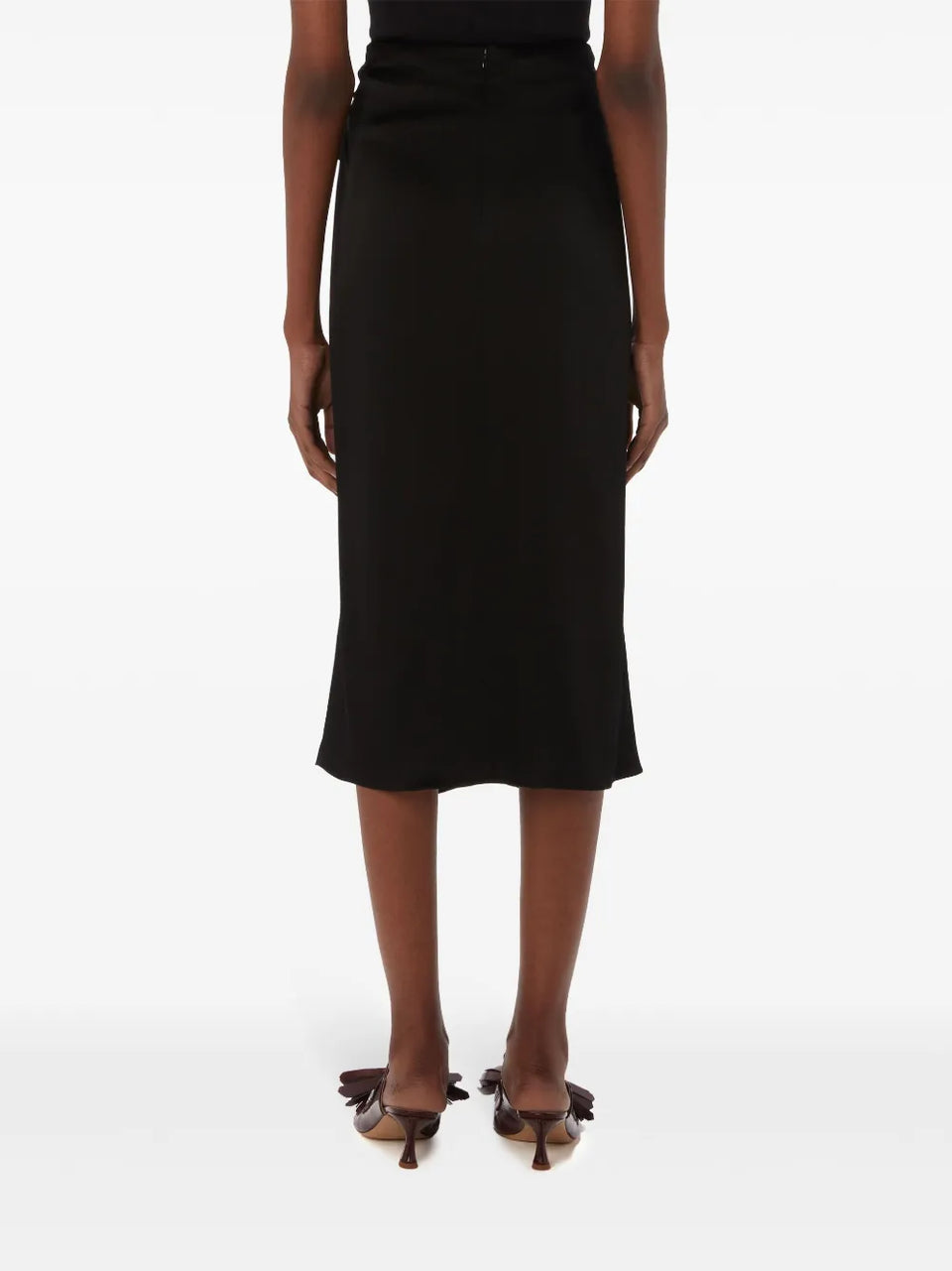 draped midi skirt