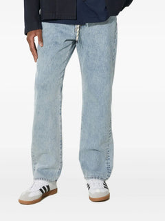 embroidered-logo jeans