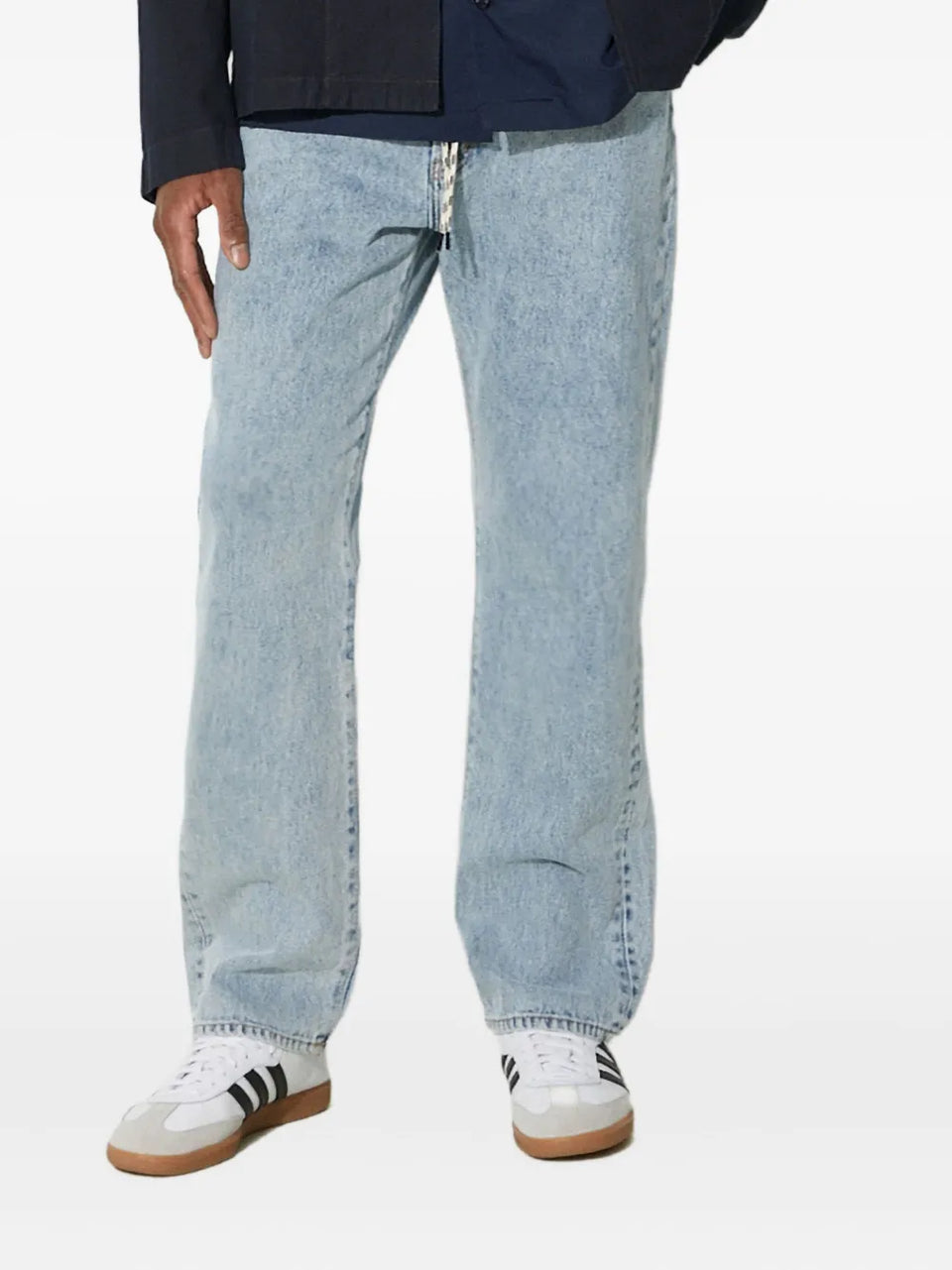 embroidered-logo jeans