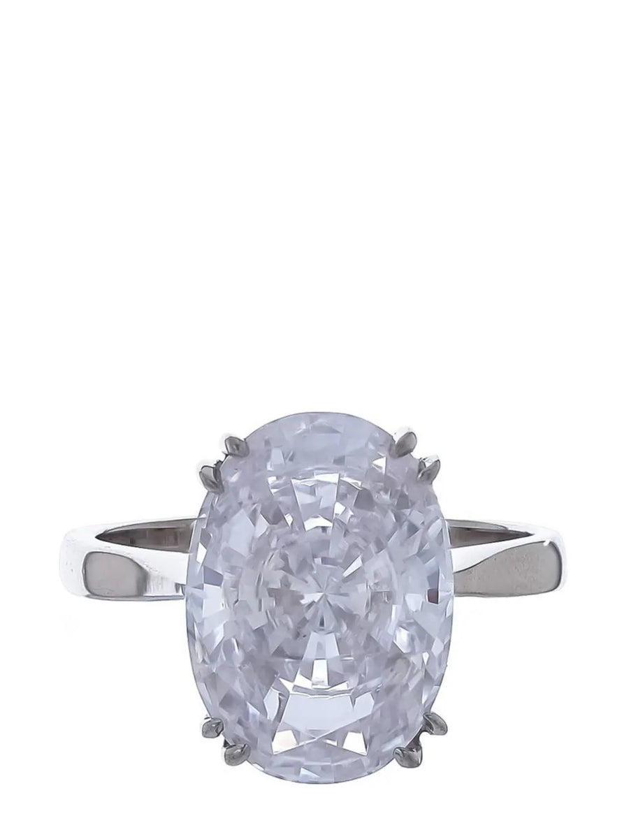 14kt gold vermeil oval solitaire ring
