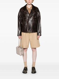oversized leather jacket
